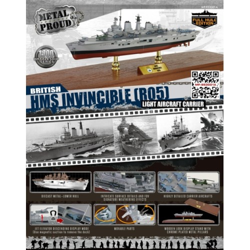 MP953001A - 1/700 BRITISH HMS INVINCIBLE R05 -LIGHT AIRCRAFT CARRIER - FULL HULL