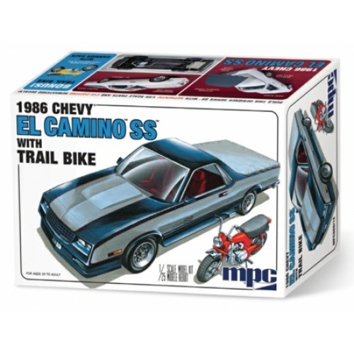MPC888 - 1/25 1986 CHEVY EL CAMINO SS WITH DIRT BIKE (PLASTIC KIT)