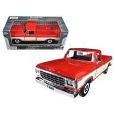 MTX79346RW - 1/24 1979 FORD F150 PICK UP CUSTOM RED AND WHITE