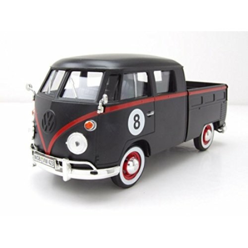 MTX79562 - 1/24 VOLKSWAGEN TYPE 2 PICKUP HOT ROD 8 BALL BLACK/RED