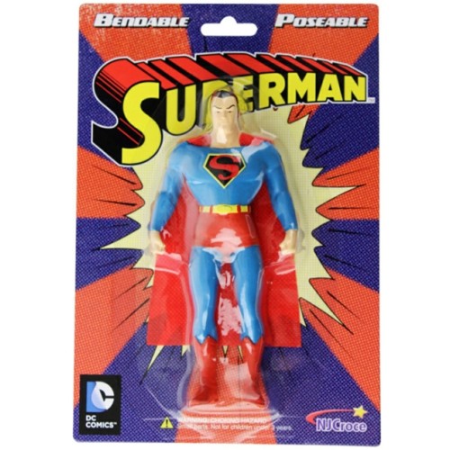 NJDC3902-O - SUPERMAN NEW FRONTIER 5.5 INCH BENDABLE FIGURE - CLASSIC PACKAGING (5.5 INCH RETRO PACKAGING)