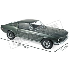NV122702 - 1/12 FORD MUSTANG FASTBACK 1968 - SATIN GREEN METALLIC
