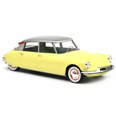 NV181762 - 1/18 1960 CITROEN DS 19 JONQUILLE YELLOW AND CARAVAN DIGUE PANORAMIC
