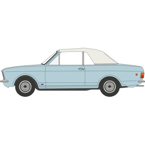 OX43CCC001A - 1/43 FORD CORTINA MKII CRAYFORD CONVERTIBLE BLUE MINK ROOF UP