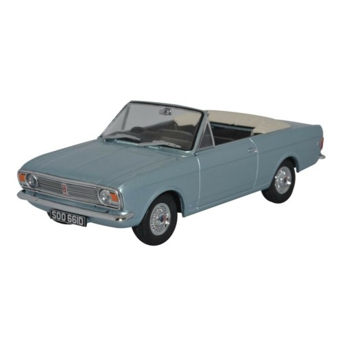 OX43CCC001B - 1/43 FORD CORTINA MKII CRAYFORD CONVERTIBLE BLUE MINK (ROOF DOWN)