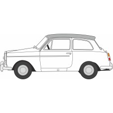 OX76AA009 - 1/76 AUSTIN A40 MKII SNOWBERRY WHITE/CUMULUS GREY