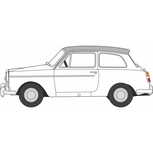 OX76AA009 - 1/76 AUSTIN A40 MKII SNOWBERRY WHITE/CUMULUS GREY