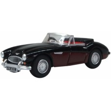 OX76AH3006 - 1/76 AUSTIN HEALEY 3000 BLACK/BURGUNDY