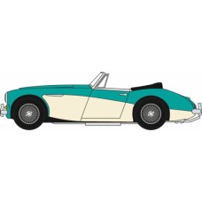 OX76AH3007 - 1/76 AUSTIN HEALEY 3000 FLORIDA GREEN/IVORY WHITE