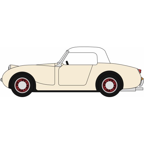 OX76AHF005 - 1/76 AUSTIN HEALEY FROGEYE SPRITE OLD ENGLISH WHITE