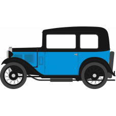 OX76ASS008 - 1/76 AUSTIN SEVEN RN SALOON BLUE/BLACK