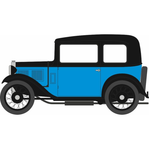 OX76ASS008 - 1/76 AUSTIN SEVEN RN SALOON BLUE/BLACK