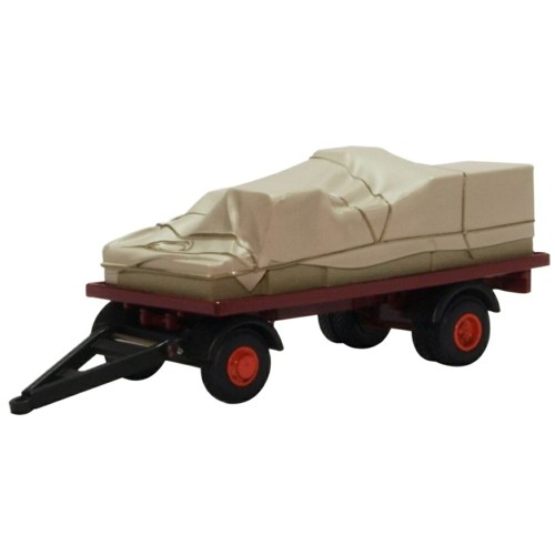 OX76CTR002 - 1/76 CANVASSED TRAILER MAROON/RED