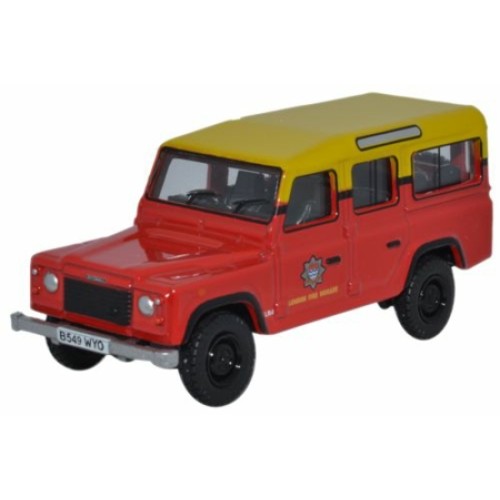 OX76DEF011 - 1/76 LAND ROVER DEFENDER STATION WAGON LONDON FIRE BRIGADE