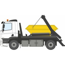 OX76DSL001 - 1/76 DAF SKIP LORRY WHITE