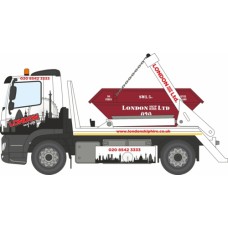 OX76DSL002 - 1/76 DAF SKIP LORRY LONDON SKIP HIRE