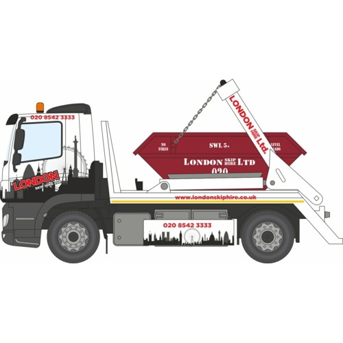 OX76DSL002 - 1/76 DAF SKIP LORRY LONDON SKIP HIRE