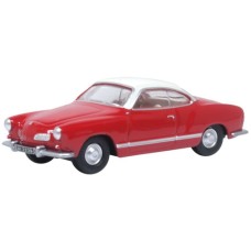OX76KG001 - 1/76 VW KARMANN GHIA HENNA RED/PEARL WHITE