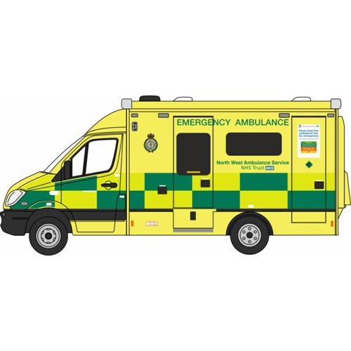 OX76MA009 - 1/76 MERCEDES AMBULANCE NORTH WEST AMBULANCE SERVICE