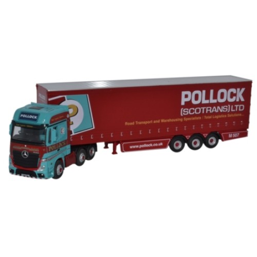 OX76MB002 - 1/76 MERCEDES MP4 GSC ACTROS CURTAINSIDE POLLOCK