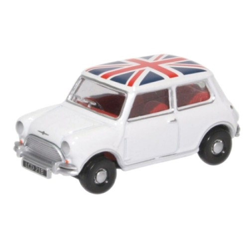 OX76MN011 - 1/76 AUSTIN MINI COOPER WHITE UNION JACK