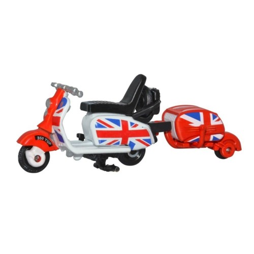 OX76SC002 - 1/76 SCOOTER AND TRAILER UNION JACK
