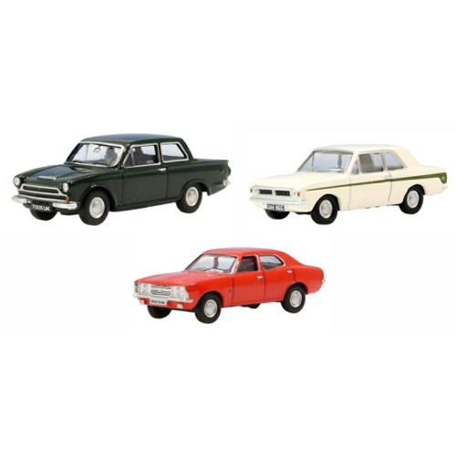 OX76SET84 - 1/76 3 PIECE FORD CORTINA SET MK1/2/3