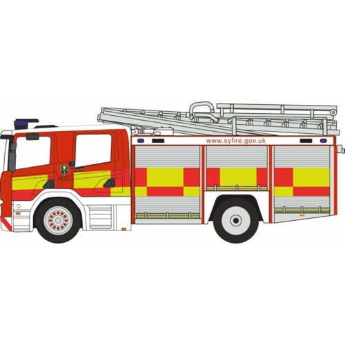 OX76SFE013 - 1/76 SCANIA CP31 PUMP LADDER SOUTH YORKSHIRE FIRE AND RESCUE SERVICE