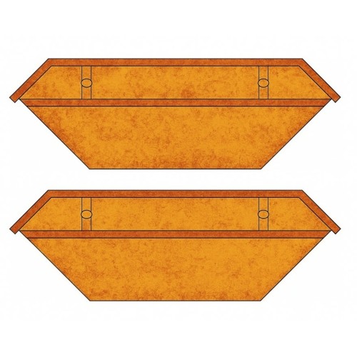 OX76SK002 - 1/76 SKIP RUSTY BROWN 2 PACK