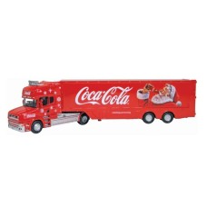 OX76TCAB012CC - 1/76 SCANIA T CAB BOX TRAILER COCA COLA NEW XMAS LIVERY