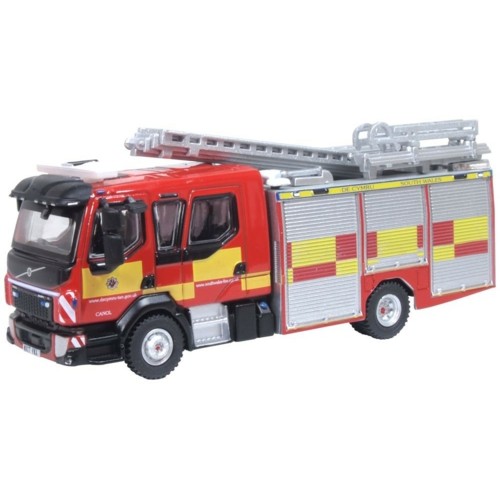 OX76VEO002 - 1/76 VOLVO FL EMERGENCY ONE PUMP LADDER SOUTH WALES FIRE AND RESCUE SERVICE