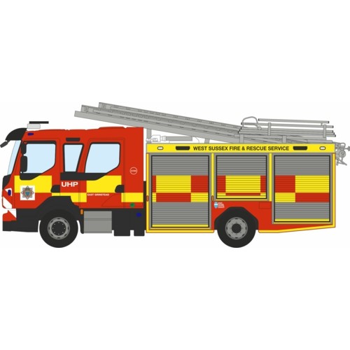 OX76VEO004 - 1/76 VOLVO FL EMERGENCY ONE PUMP LADDER WEST SUSSEX FIRE AND RESCUE