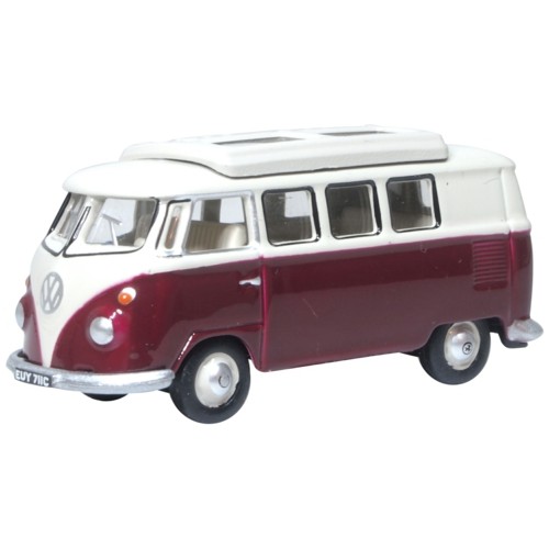 OX76VWS010 - 1/76 VW T1 CAMPER TITAN RED/BEIGE GREY