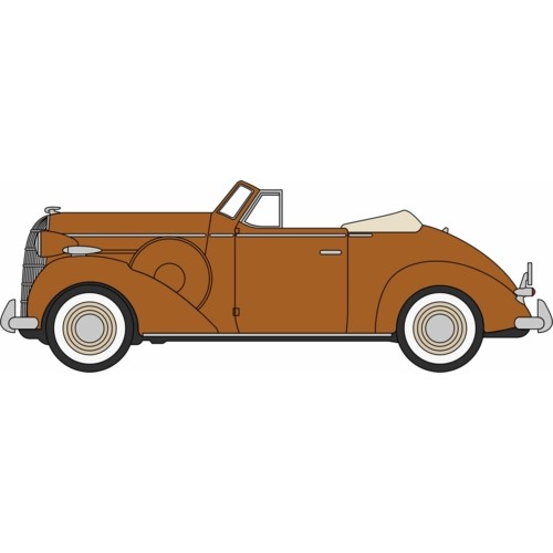 OX87BS36007 - 1/87 1936 BUICK SPECIAL CONVERTIBLE COUPE BENGAL BROWN METALLIC