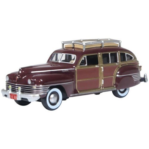 OX87CB42001 - 1/87 CHRYSLER T AND C WOODY WAGON 1942 REGAL MAROON