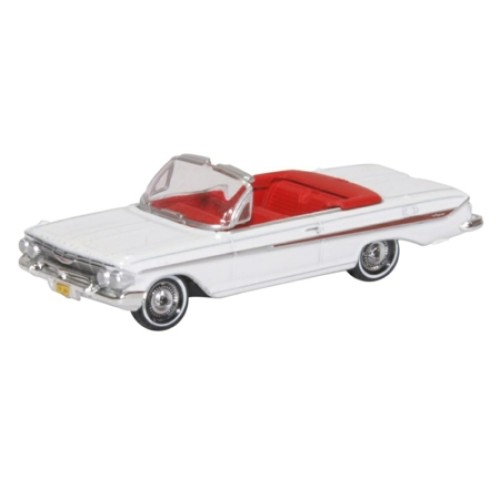 OX87CI61003 - 1/87 CHEVROLET IMPALA 1961 WHITE/ROMAN RED