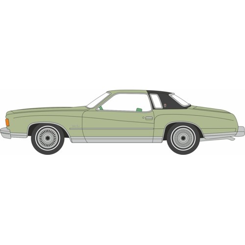OX87CM74001 - 1/87 1974 CHEVROLET MONTE CARLO LANDAU MEDIUM GREEN/BLACK ROOF