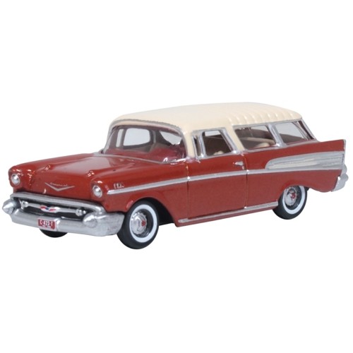 OX87CN57008 - 1/87 1957 CHEVROLET NOMAD ADOBE BEIGE/SIERRA GOLD