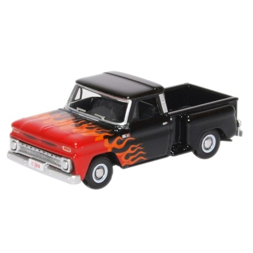 OX87CP65004 - 1/87 CHEVROLET STEPSIDE PICK UP 1965 BLACK/ORANGE