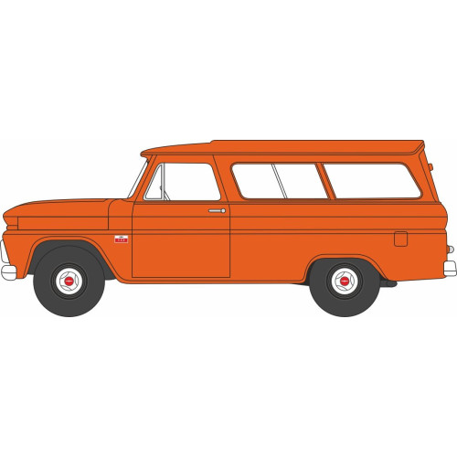 OX87CS66001 - 1/87 CHEVROLET SUBURBAN CARRYALL 1966 ORANGE