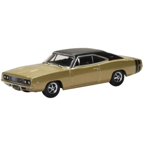 OX87DC68002 - 1/87 DODGE CHARGER 1968 GOLD/BLACK
