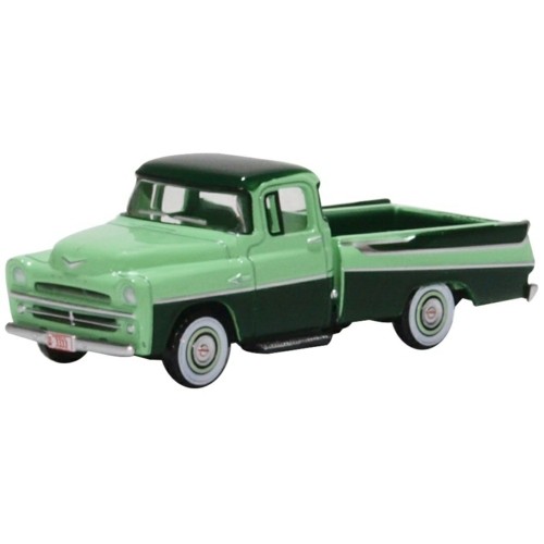 OX87DP57003 - 1/87 DODGE D100 SWEPTSIDE PICK UP 1957 FOREST GREEN/MISTY GREEN