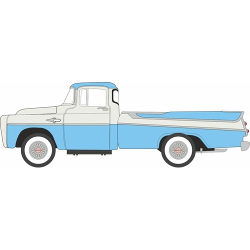 OX87DP57005 - 1/87 1957 DODGE D100 SWEPTSIDE PICK UP ICE BLUE/GLACIER WHITE