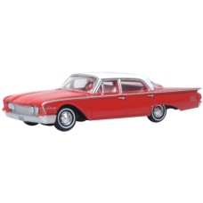 OX87FF60001 - 1/87 1960 FORD FAIRLANE SEDAN 500 TOWN MONTE CARLO RED/CORINTHIAN WHITE