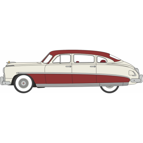 OX87HH51002 - 1/87 HUDSON HORNET SEDAN 1951 TORO RED/FRENCH GRAY