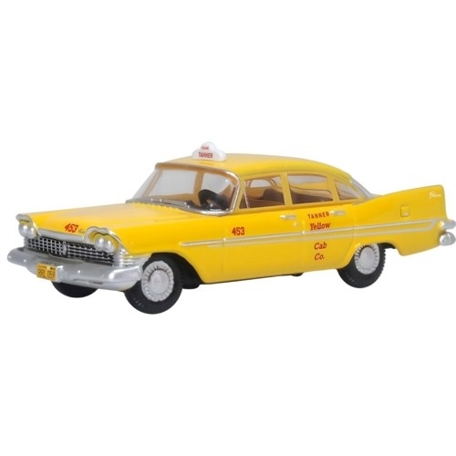 OX87PS59002 - 1/87 TANNER YELLOW CAB CO. S CALIFORNIA PLYMOUTH BELVEDERE SEDAN 1959