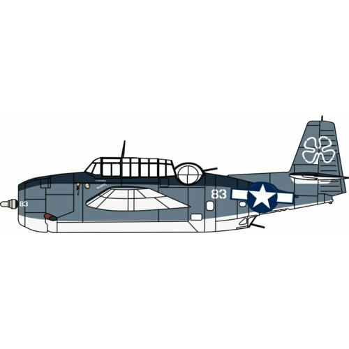 OXAC132 - 1/72 GRUMMAN AVENGER WHITE 83 BLOPSY COMPOSITE SQN.76 USS PETROF BAY 1945