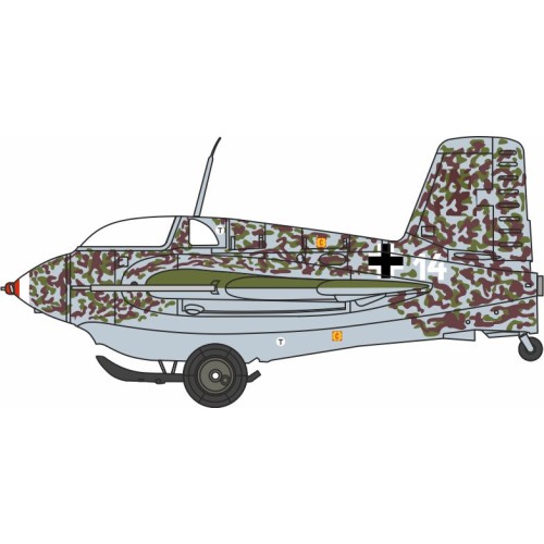 OXAC135S - 1/72 MESSERSCHMITT ME163 1A WHITE 14 JG400 BRANDIS 1945 NO SWASTIKA