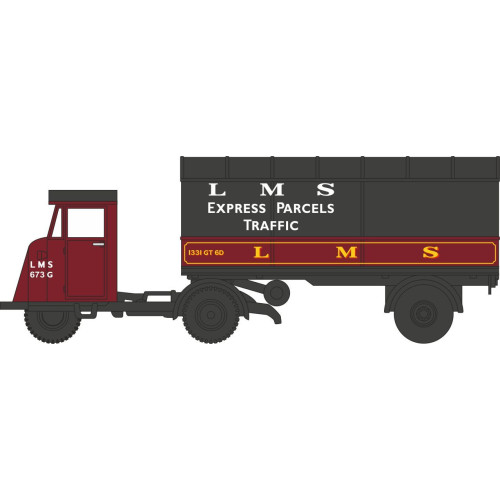OXNMH019 - N GAUGE SCAMMELL MECHANICAL HORSE VAN TRAILER LMS