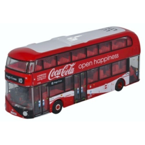 OXNNR004CC - N GAUGE NEW ROUTEMASTER LONDON UNITED/COCA COLA